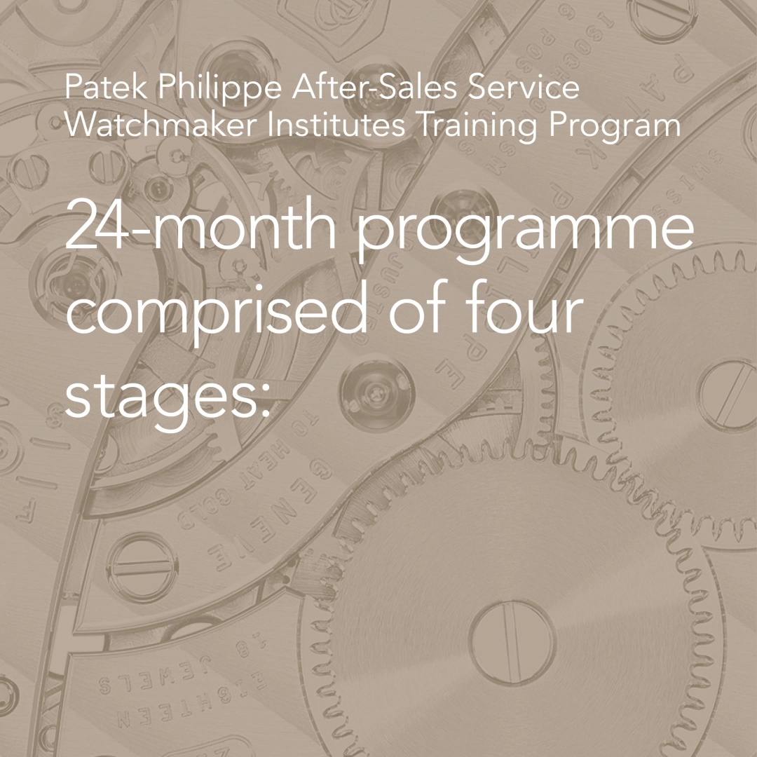 Patek philippe hot sale watchmaking school